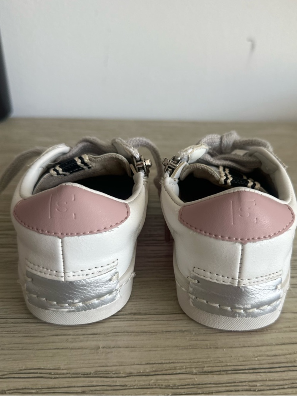 ShuShop Silver and Hot Pink toddler Sneakers - Picture 8 of 9